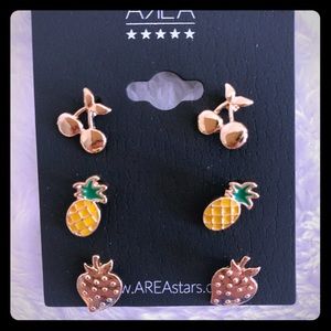 🍍Gold Fruit Stud Earrings🍍